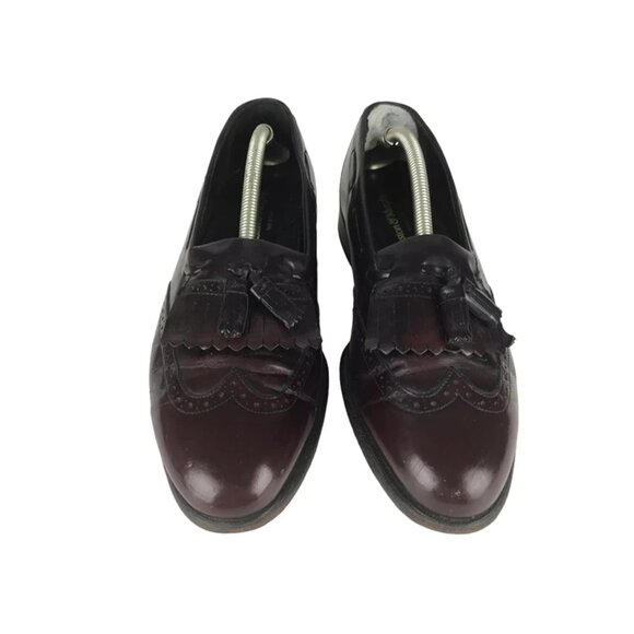 Johnston & Murphy Mens Brown‎ Leather Tassel Wingtip Slip On Loafer US 8.5 M - Picture 4 of 9